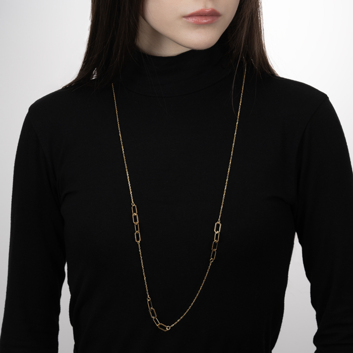 12345 Срібне позолочене кольє. Артикул CLT 11638 G-K/20 12345 грн3,344 12345