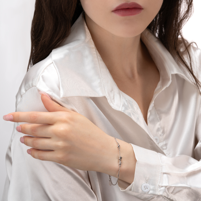 12345 Срібний браслет з фіанітами. Артикул SL00054-B/12/1 12345 грн941 12345