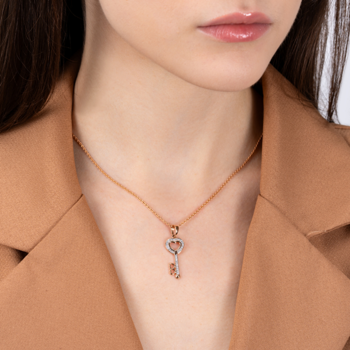 12345 Золота підвіска Ключик з фіанітами. Артикул 32592/01/0/1 12345 грн5,785 12345