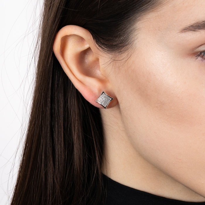 12345 Срібні пусети з фіанітами. Артикул OE00735A-E/12/1 12345 грн1,709 12345