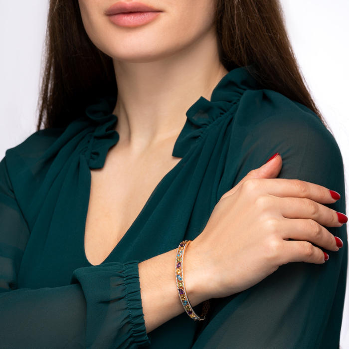 12345 Золотий браслет з міксом каменів. Артикул 7105/01/1/5701 12345 грн54,776 12345