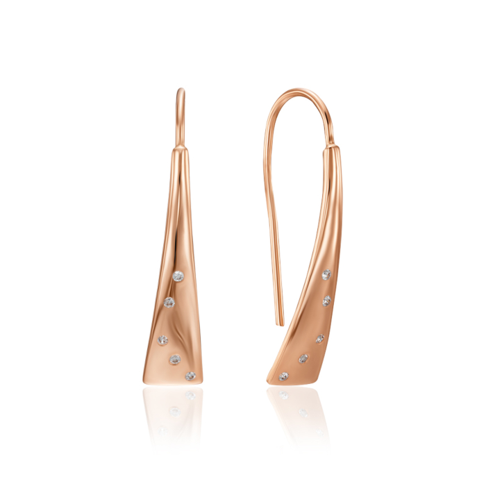 12345 Золоті сережки з фіанітами. Артикул 23793/01/0/1 12345 грн7,019 12345