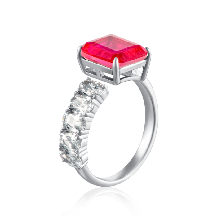 12345 Срібна каблучка з фіанітами. Артикул DY120544-S-W-RR-R/12/1506 12345 грн2,165 12345