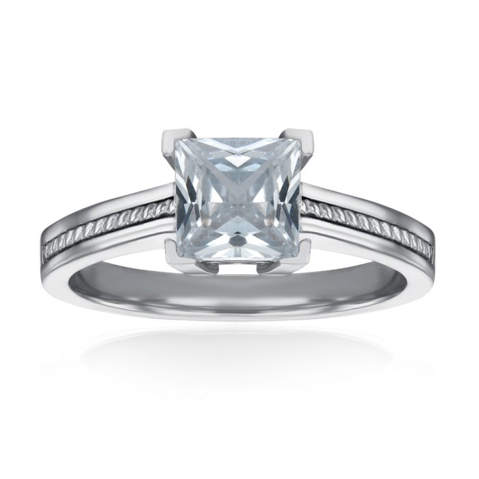 12345 Срібна каблучка з фіанітом. Артикул F-166-R/12/1 12345 грн2,247 12345