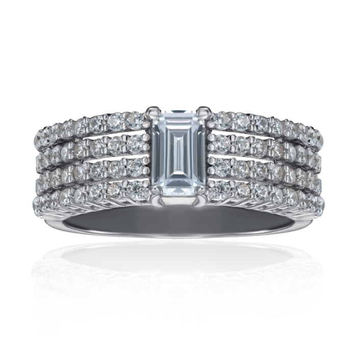 12345 Срібна каблучка з фіанітами. Артикул F-191-R/12/1 12345 грн2,259 12345