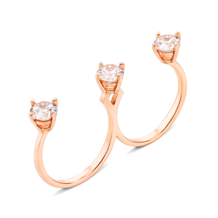 12345 Фалангова золота каблучка з фіанітами (13172/01/0/22) 12345 грн13,995 12345