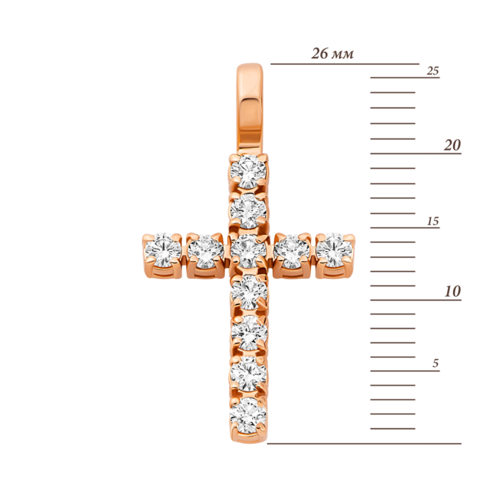 12345 Золотий хрестик з діамантами. Артикул UG5G100К 12345 грн317,767 12345