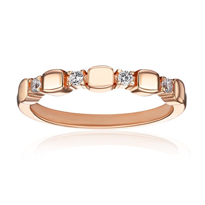 12345 Срібна каблучка з фіанітами. Артикул GR02625A-R/17/1 12345 грн1,641 12345