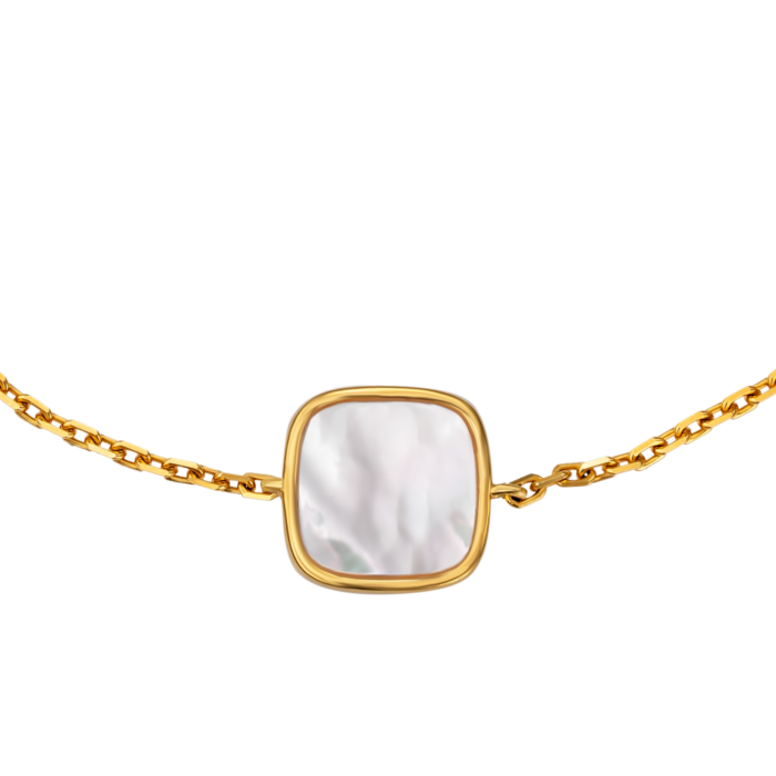 12345 Срібний позолочений браслет з перламутром. Артикул HJB-855-GOLD-B/20/4534 12345 грн1,547 12345