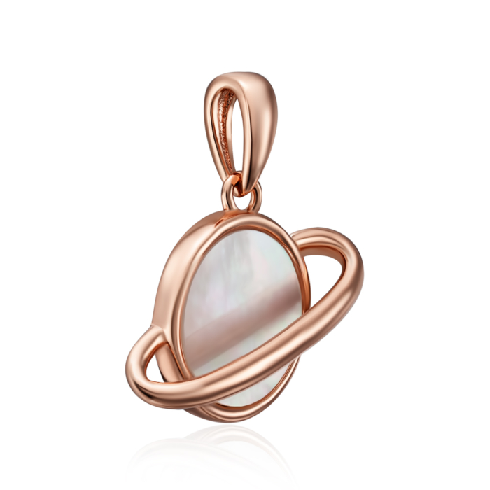 12345 Срібна позолочена підвіска з перламутром. Артикул HJP-865-ROSE-P/17/1783 12345 грн1,701 12345