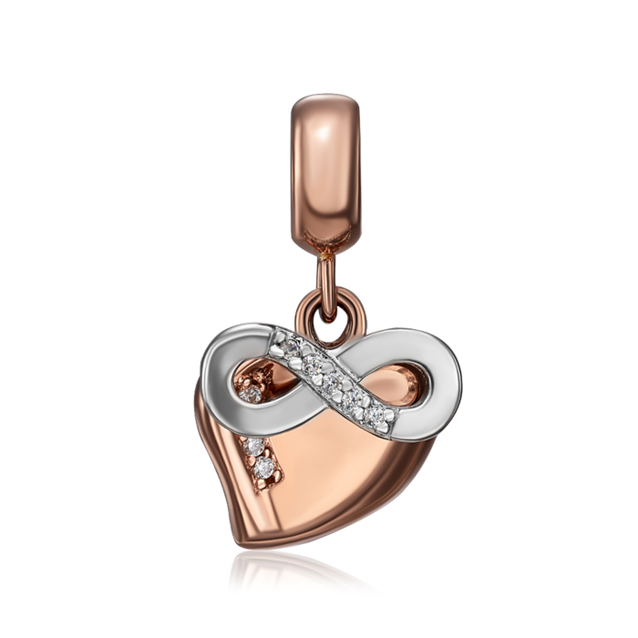 12345 Срібна позолочена підвіска з фіанітами. Артикул HSD-1640-1-S-P/15/1 12345 грн2,073 12345