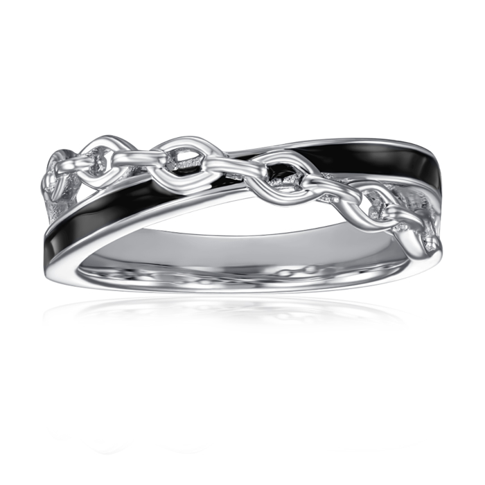 12345 Срібна каблучка з емаллю. Артикул ML14300A-R/12/389 12345 грн2,566 12345