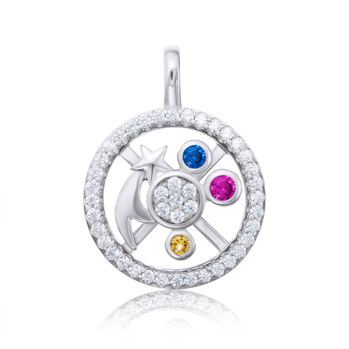 Серебряная подвеска с фианитами. Артикул MP14123A-P/12/1