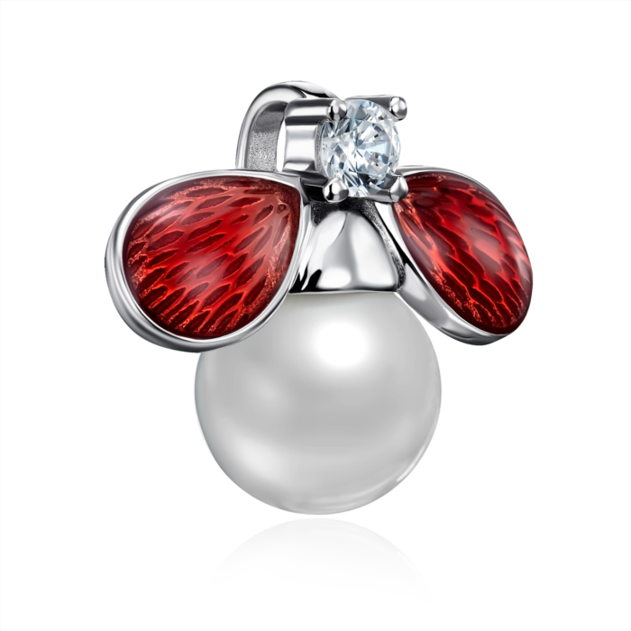 12345 Срібна підвіска з перлиною, фіанітом та склом. Артикул MP14250A-P/12/4511 12345 грн1,362 12345