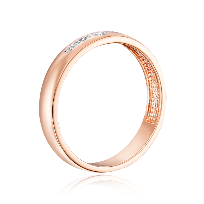 Обручальное кольцо с бриллиантами. Артикул 100009/01/0/8157