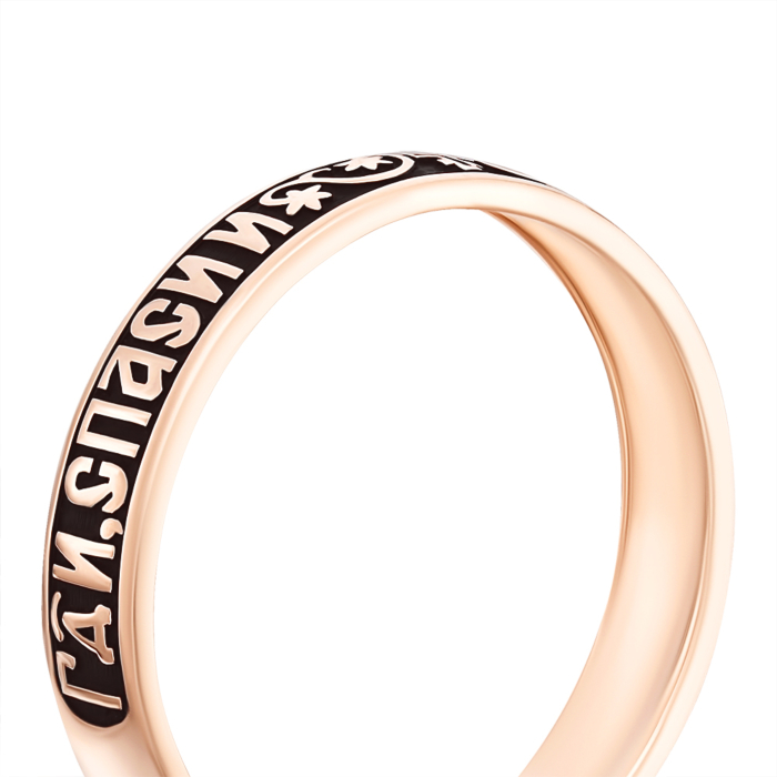 12345 Обручка «Спаси и Сохрани» з чорнінням. Артикул 1611-15/01/4 (1611/15) 12345 грн7,435 12345