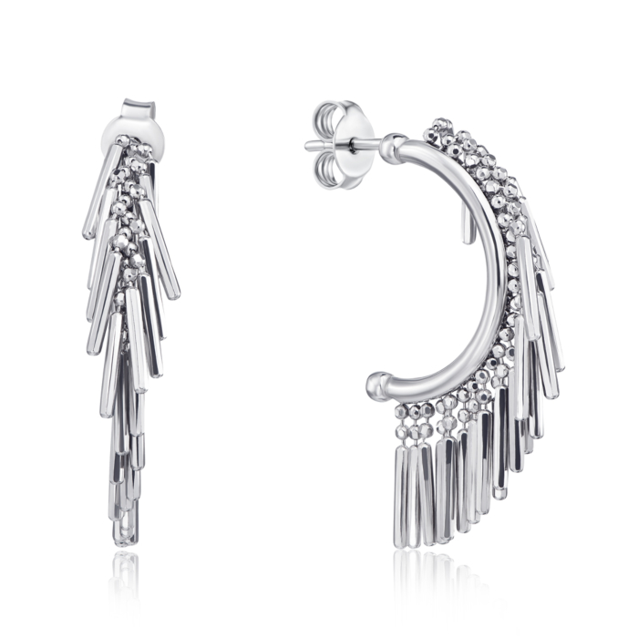 12345 Срібні сережки без вставки. Артикул OCFXD000047-E/12 12345 грн2,700 12345