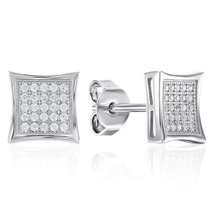 12345 Срібні пусети з фіанітами. Артикул OE00735A-E/12/1 12345 грн1,709 12345