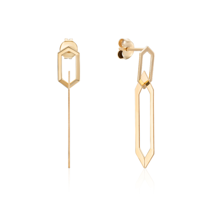 12345 Срібні позолочені сережки-підвіски. Артикул ORT 8790 G-E/20 12345 грн1,179 12345