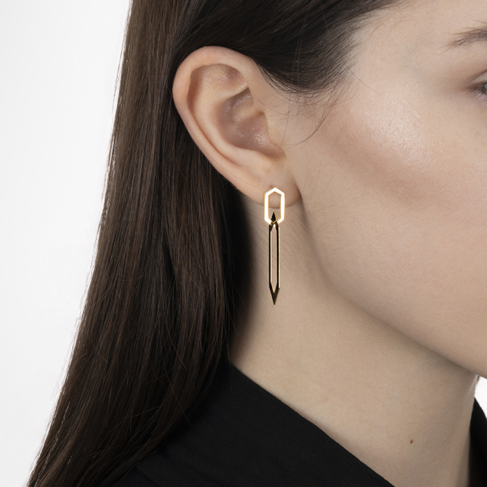 12345 Срібні позолочені сережки-підвіски. Артикул ORT 8790 G-E/20 12345 грн1,179 12345