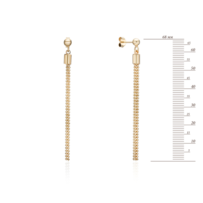 12345 Срібні позолочені сережки-підвіски. Артикул ORT 8825 G-E/20 12345 грн1,746.00 12345