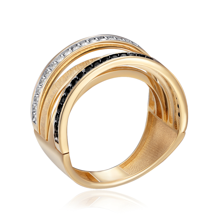 12345 Золота каблучка з фіанітами. Артикул P-K-5019-R/03/7 12345 грн15,909 12345