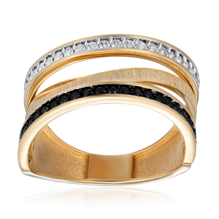 12345 Золота каблучка з фіанітами. Артикул P-K-5019-R/03/7 12345 грн15,909 12345