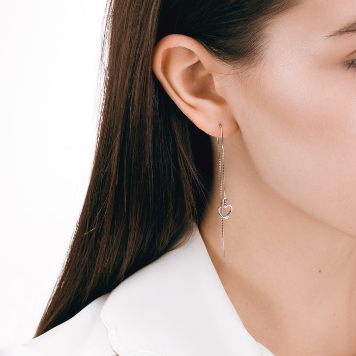 12345 Срібні сережки з фіанітом. Артикул SE00327-E/12/1 12345 грн1,034 12345