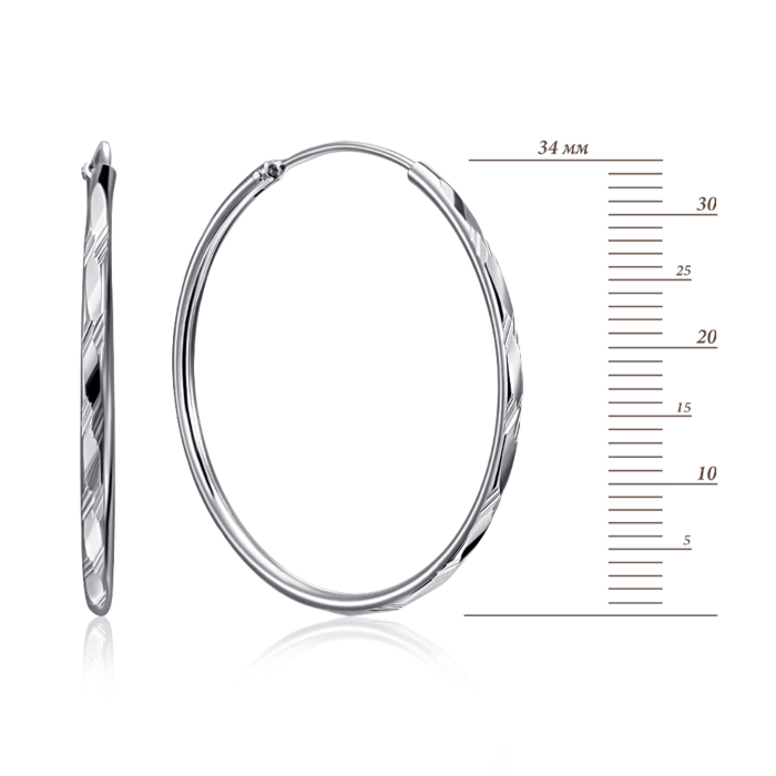 12345 Срібні сережки-конго. Артикул SE00596-E/12 12345 грн2,271 12345