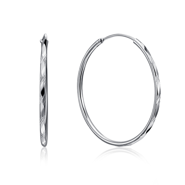 12345 Срібні сережки-конго. Артикул SE00596-E/12 12345 грн2,271 12345