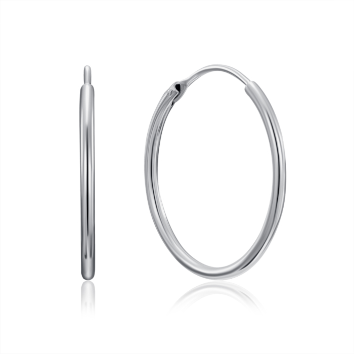 12345 Срібні сережки-конго без вставки. Артикул SE00624-E/12 12345 грн1,128 12345