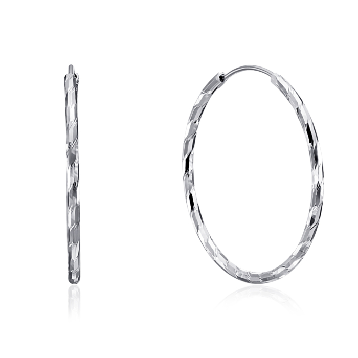 12345 Срібні сережки-конго. Артикул SE00625-E/12 12345 грн2,255 12345