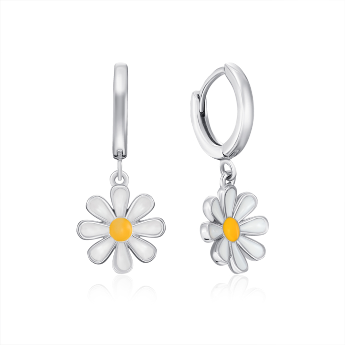 12345 Срібні сережки-конго з емаллю. Артикул SE00677-E/12/1295 12345 грн2,272 12345