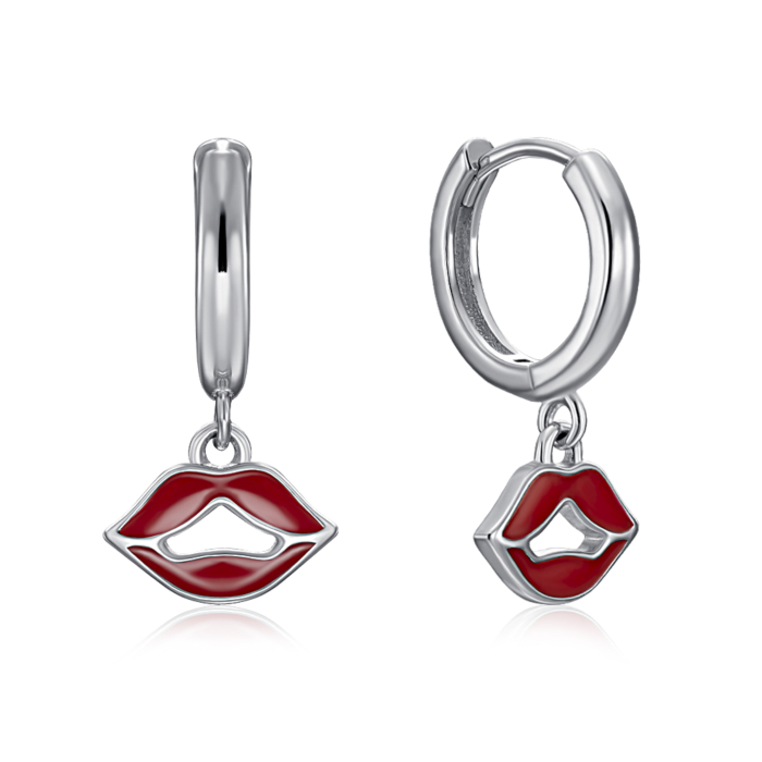 12345 Срібні сережки-підвіски з емаллю. Артикул SE00779-E/12/392 12345 грн1,710 12345