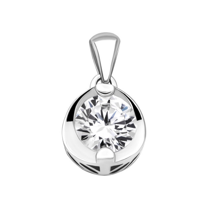 12345 Срібна підвіска з фіанітом. Артикул UG5PE40178 12345 грн843 12345