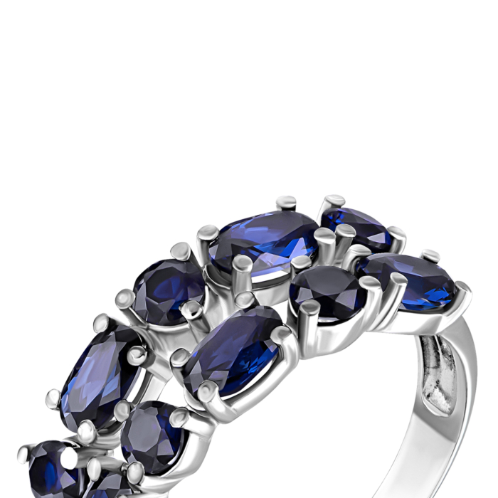 12345 Срібна каблучка з гідротермальним сапфіром.Артикул UG51718/1р-HSPH 12345 грн2,893 12345
