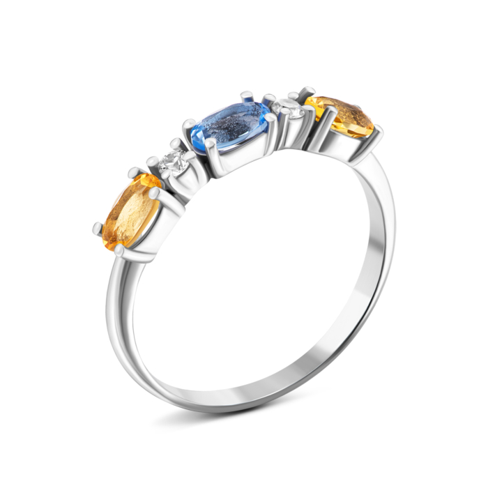 12345 Каблучка з цитрином, кварцом Tanzanite і фіанітами.Артикул UG51661/1р-QTANCIT 12345 грн1,491 12345