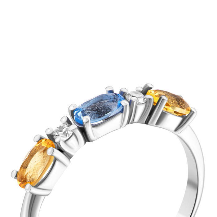 12345 Каблучка з цитрином, кварцом Tanzanite і фіанітами.Артикул UG51661/1р-QTANCIT 12345 грн1,491 12345