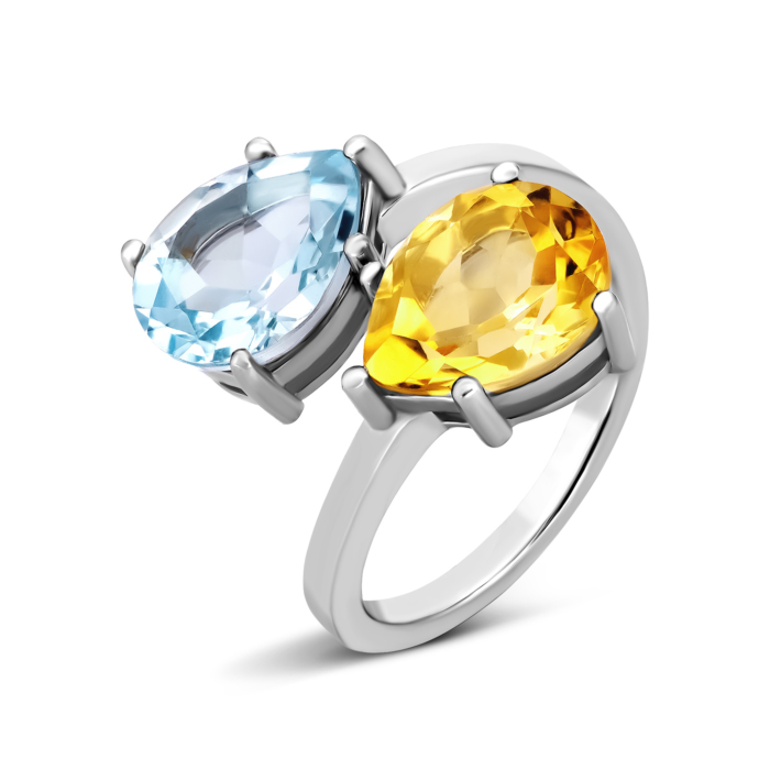 12345 Каблучка з цитрином і топазом.Артикул UG5SR31325-BW topaz citrine 12345 грн4,922 12345