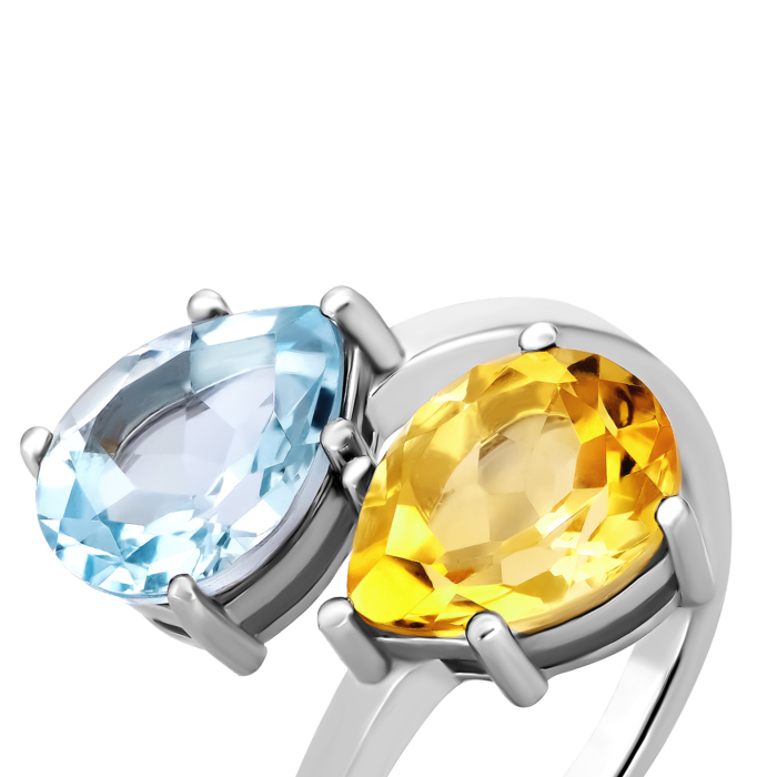 12345 Каблучка з цитрином і топазом.Артикул UG5SR31325-BW topaz citrine 12345 грн4,922 12345