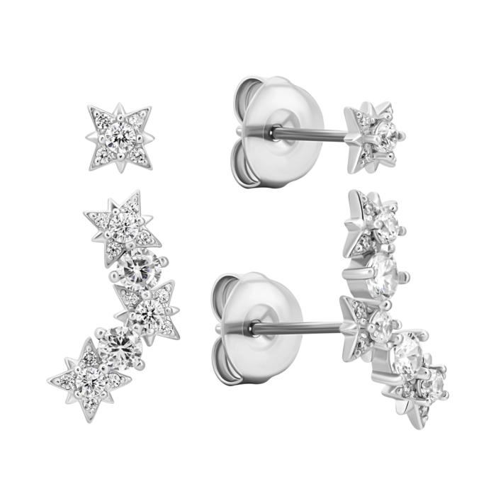 12345 Срібні пусети з фіанітами.Артикул UG5JB02093 12345 грн789 12345