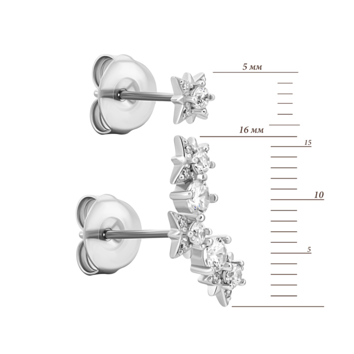 12345 Срібні пусети з фіанітами.Артикул UG5JB02093 12345 грн789 12345
