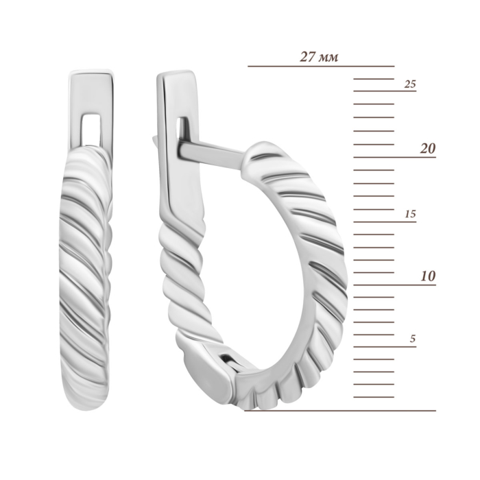 12345 Срібні сережки.Артикул UG51248Rh 12345 грн5,610 12345