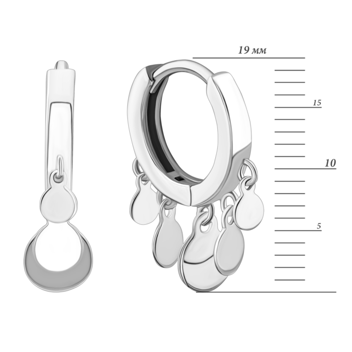 12345 Срібні сережки-конго.Артикул UG5AE01330 12345 грн1,608 12345