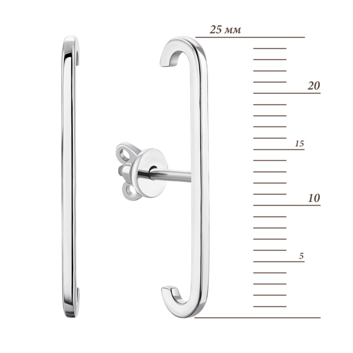 12345 Срібні сережки-пусети. Артикул UG520636 12345 грн1,683 12345