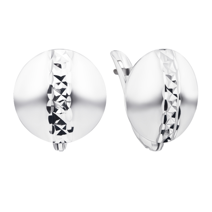 12345 Срібні сережки з алмазною гранню (02915-5/12/3) 12345 грн1,410 12345