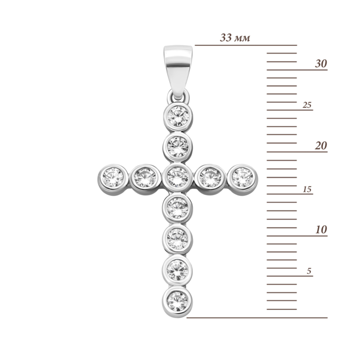 12345 Срібний хрестик з фіанітами.Артикул UG51PE68471 12345 грн1,227 12345