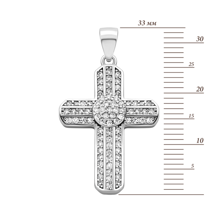 12345 Срібний хрестик з фіанітами.Артикул UG52P11165 12345 грн2,352 12345