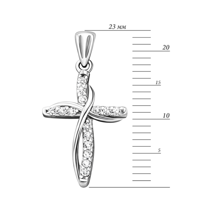 12345 Срібний хрестик з фіанітами.Артикул UG5G00029 12345 грн752 12345