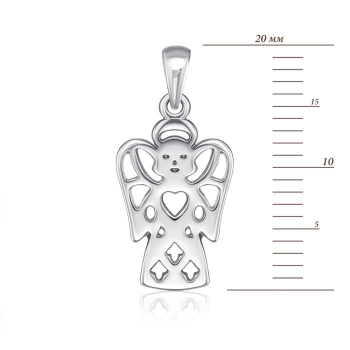 12345 Срібна підвіска «Янгол» без вставки. Артикул 35008/12/1 12345 грн916 12345